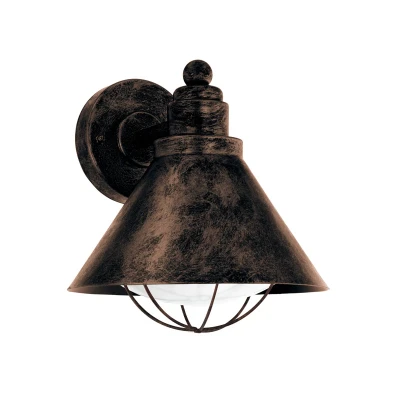 Afbeelding van EGLO Vintage Barrosela Buitenverlichting Wandlamp 1 Lichts Koperkleurig