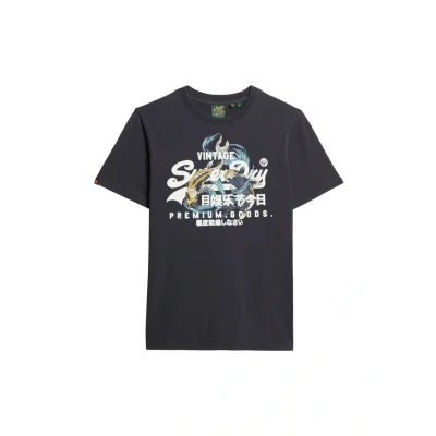 Afbeelding van Superdry Vintage LOGO Tokyo Tshirt print, Heren, Maat: XL, Dark charcoal