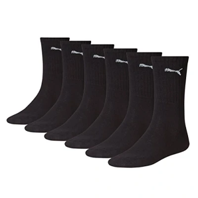Afbeelding van PUMA Crew Socks 12 paar sokken, zwart.