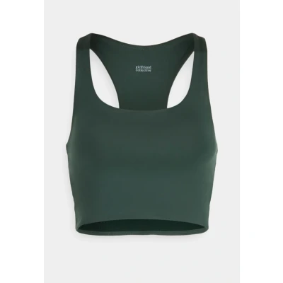 Afbeelding van Girlfriend Collective dames Paloma sport bh met medium support in de kleur Mosgroen, maat: XXL