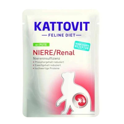 Afbeelding van Kattovit Feline Dieet Zakje Nier/Renaal 24x85g Kalkoen