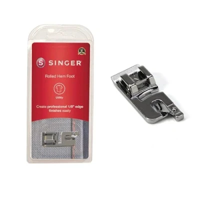 Afbeelding van SINGER Nauw gerolde Hem Voetbal voor Low Shank Naaimachines, 1/8 Inch Hem, Licht tot Medium Gewichtsstof, Laag over Narrow Cord Naaien Gemaakt Gemakkelijk