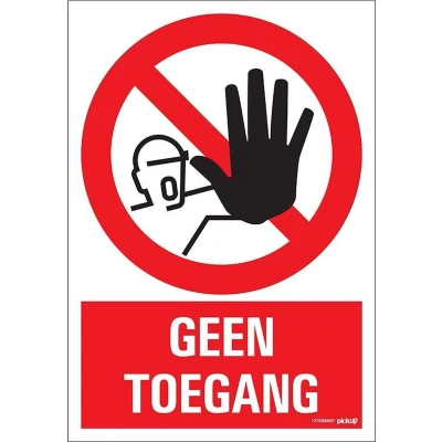 Afbeelding van Pickup Combi bord 23x33 cm Geen Toegang