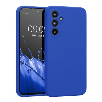 Afbeelding van kwmobile telefoonhoesje geschikt voor Samsung Galaxy A54 5G TPU backcover met siliconen coating Smartphone case in Baltisch blauw