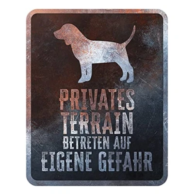 Afbeelding van D&amp;d Home Waakbord Hond Waarschuwingsbord Beagle Duits 25x20x0,3cm Meerkleurig 1st