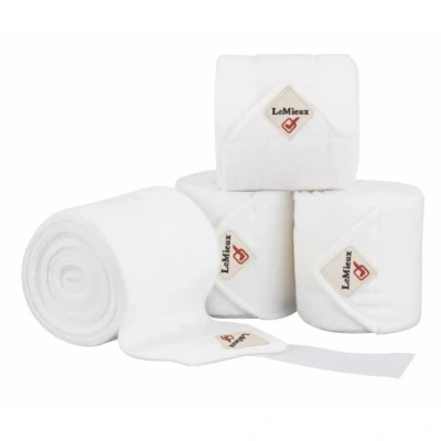 Image de LeMieux Bandages Luxury Polo ensemble de 4 Blanc 3,8m
