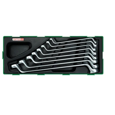 Afbeelding van TOPTUL GTA08010 Tweezijdige ringsleutelset 6x7, 8x9, 10x11, 12x13, 14x15, 16x17, 18x19, 20x22 8 Chroom vanadium staal