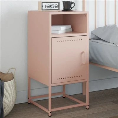Afbeelding van Nachtkastje 36x39x78 cm staal roze