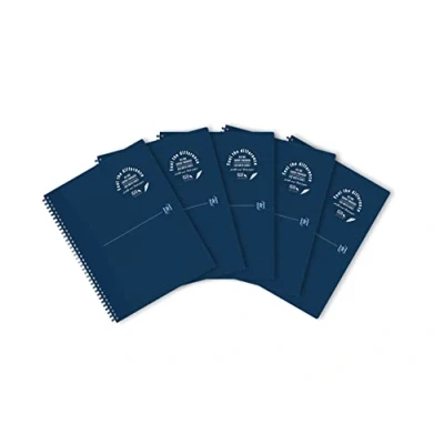 Afbeelding van Oxford Origin spiraalschrift, ft A4+, 140 bladzijden, geruit 5 mm, blauw stuks