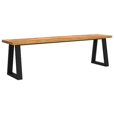 Afbeelding van Bankje Met Natuurlijke Rand 140 cm Massief Acaciahout 160