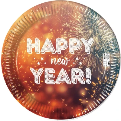 Afbeelding van Happy New Year Borden 23cm 8st