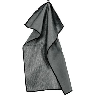 Afbeelding van Tiseco Home Studio Glazendoek ESSENTIALS SET/4 85% PE, 15% PA poleerdoek pluisvrij streepvrij ultra absorberend 40x60 cm Donkergrijs