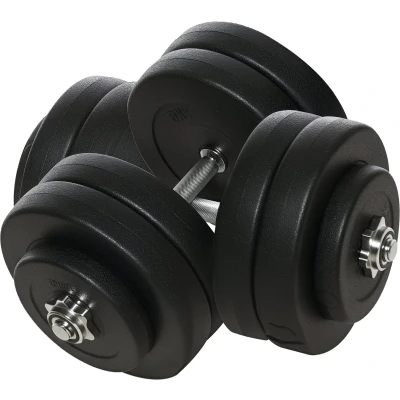 Afbeelding van HOMCOM halterset met gewichten, verstelbaar, 5 kg, 1,5 voor dames en heren, thuis, sportschool, krachttraining