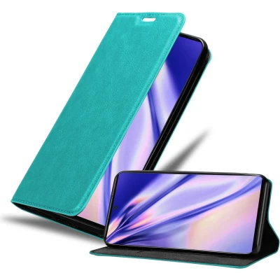 Afbeelding van Cadorabo Hoesje geschikt voor Google PIXEL 6 PRO in BENZINE TURKOOIS Beschermhoes met magnetische sluiting, standfunctie en kaartvakje Book Case Cover Etui