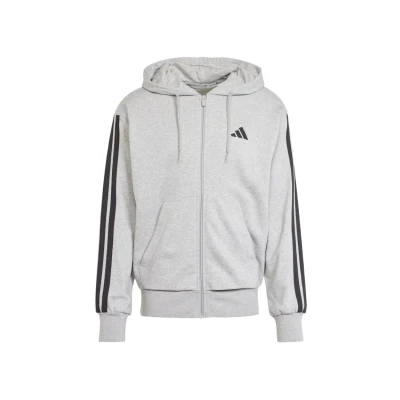 Afbeelding van adidas Sportswear Essentials Stripes Sweater met rits, Heren, Maat: XS, Medium grey heather black