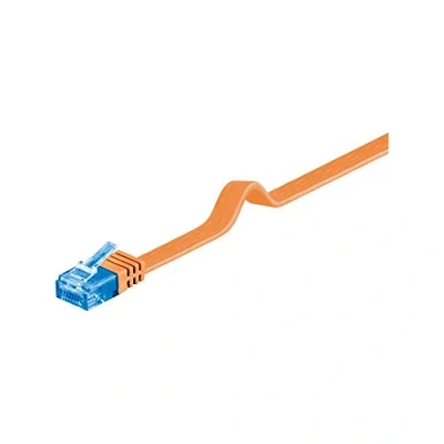 Afbeelding van CAT 6 A U/UTP platte kabel, oranje, 2 m lengte