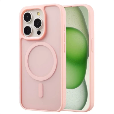 Afbeelding van imoshion Hoesje Geschikt voor iPhone 15 Pro Color Guard Backcover MagSafe Lichtroze