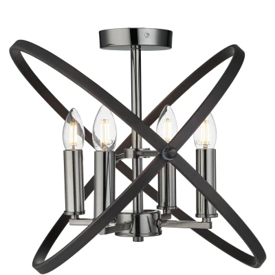 Afbeelding van Searchlight Hoopla Plafondverlichting Ø 45 X 33 Cm Tin En Bruin