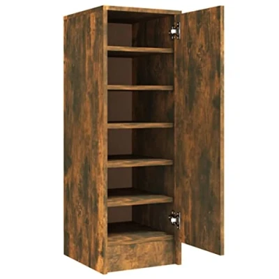 Afbeelding van vidaXL Schoenenkast, gerookt eiken, 32x35x92 cm, bewerkt hout