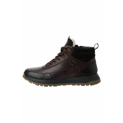 Afbeelding van s.Oliver Veterboots, Heren, Maat: 40, Dark brown Leer en textiel