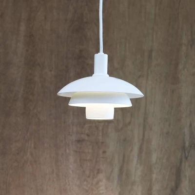 Afbeelding van Dyberg Larsen Morph hanglamp, wit, hoogte 32 cm, metaal
