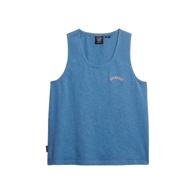 Afbeelding van Superdry Essential LOGO Garment DYE Top, Dames, Maat: 34, Copen blue