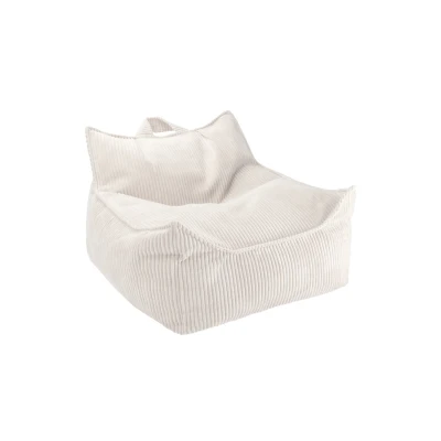 Afbeelding van Wigiwama Corduroy Beanbag Chair / Zitzak 80x70x50cm Marshmallow