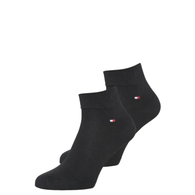 Afbeelding van Tommy Hilfiger heren Halfhoge enkelsokken in 2 pack de kleur Zwart, maat: 39/42