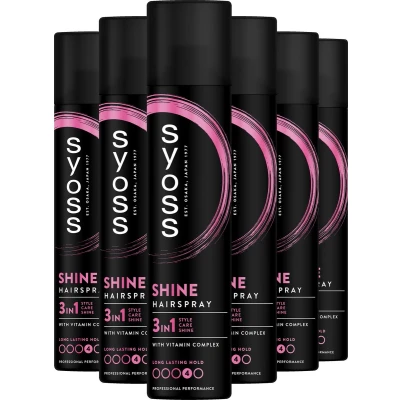 Afbeelding van Syoss Shine Haarspray 6x300 ml Voordeelverpakking