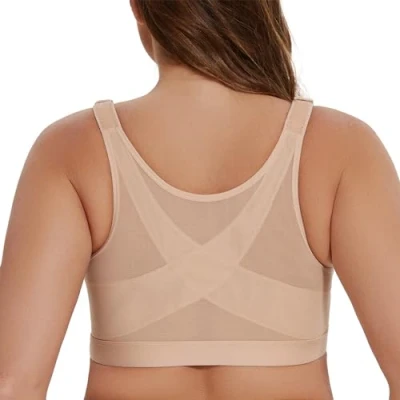 Afbeelding van MELENECA Postoperatieve houdingsbeha met sluiting aan de voorkant voor dames, Beige