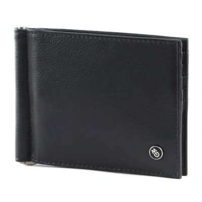 Afbeelding van MANDARINA DUCK Leren Dollarclip Downtown Money Clip Wallet Navy Donkerblauw