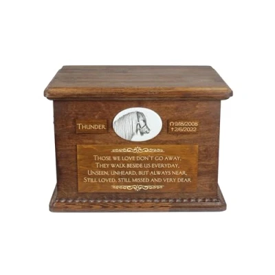 Afbeelding van Shetland Pony urn gepersonaliseerde voor paardenas met foto