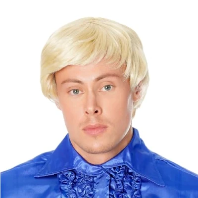 Afbeelding van Bristol Novelty BW466 herenpruik, blond aan de zijkant, Eén maat