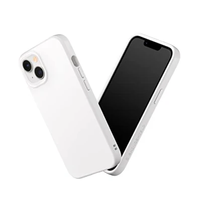 Afbeelding van RHINOSHIELD Hoesje compatibel met [iPhone 14/13] SolidSuit dunne hoes schokabsorberende technologie en premium matte afwerking klassiek wit