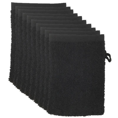 Afbeelding van 10 x The One Towelling washandje 15x21 Zwart