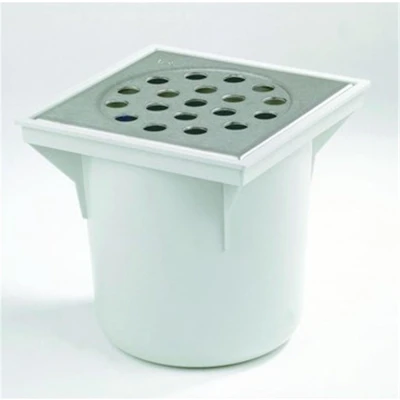 Afbeelding van ABS vloerput no.402 onderuitl.75mm RVS rooster 20 x