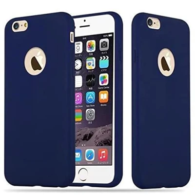 Afbeelding van Cadorabo Hoesje geschikt voor Apple iPhone 6 PLUS / 6S in CANDY DONKER BLAUW Beschermhoes gemaakt van flexibel TPU silicone Case Cover