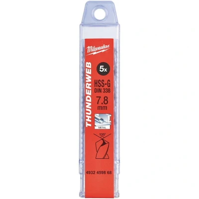 Afbeelding van MILWAUKEE 4932459868 THUNDERWEB metaalboor DIN 338 TW 7,8x117mm (5 st.)