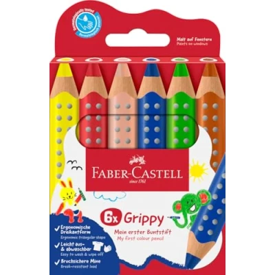 Afbeelding van Faber Castell 110630, Blauw, Groen, Oranje, Roze, Rood, Geel, 6 stuk(s)