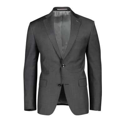 Afbeelding van Roy Robson wollen colbert heren effen slim fit grijs