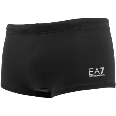 Afbeelding van EA7 Emporio Armani Trunk Beachwear Zwemshorts, Heren, Maat: Medium, Black/silver