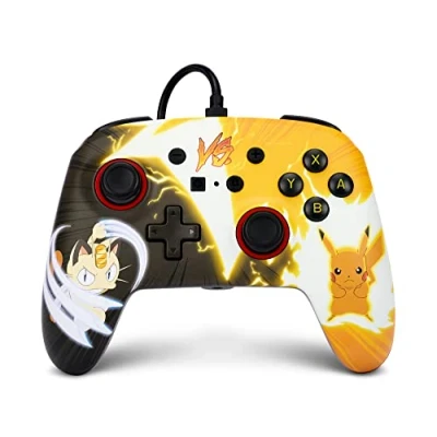 Afbeelding van PowerA Geavanceerde Bedrade Controller Nintendo Switch Pokemon Pikachu vs. Meowth