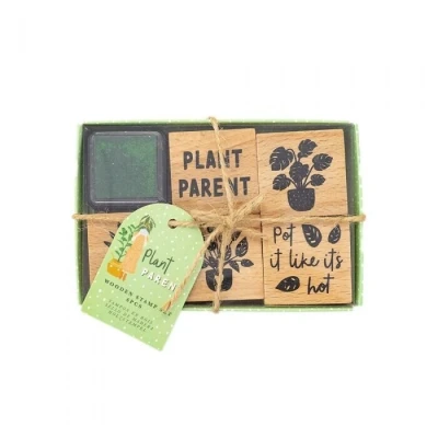 Afbeelding van Violet Studio Wooden Stamp Set Plant Parent 6pcs