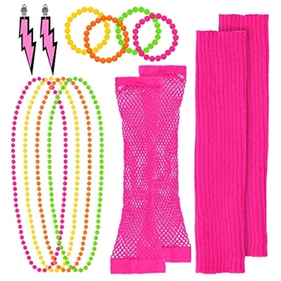 Afbeelding van Boland Set 80&#039;s Neon Volwassenen Unisex Hippie &amp; 90&#039;s Disco