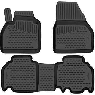 Afbeelding van WALSER XTR 75278 Vloermatset Waterdicht Rubber voor en achter Zwart Op maat gemaakt