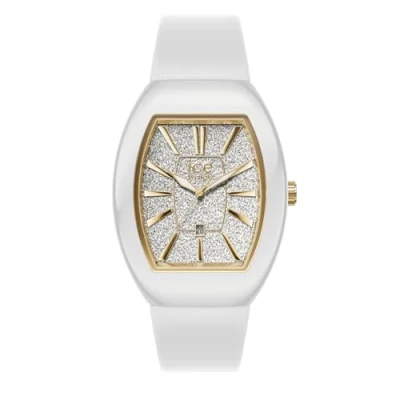 Afbeelding van ICE Watch boliday Dome White glitter gold 024033 Horloge Siliconen Wit Ø 40 mm