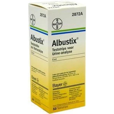 Afbeelding van Siemens Albustix Urinetesten Test Strips 50 Stuks