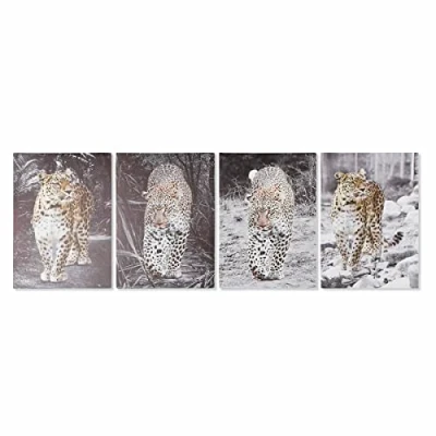 Afbeelding van Schilderij DKD Home Decor Luipaard Koloniaal (50 x 1,8 70 cm) (4 Stuks)