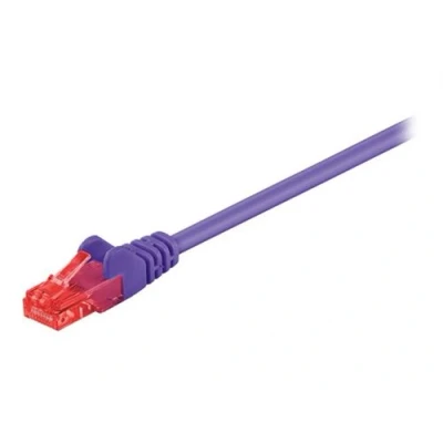 Image de goobay Cordon de raccordement RJ 45 (M) pour 1 m UTP CAT 6 moulé, sans crochet violet