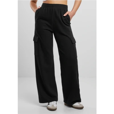 Afbeelding van Urban Classics Baggy Terry Cargobroek, Dames, Maat: XL, Black